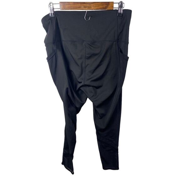 Adrienne Vittadini 1X Compression Leggings Black High Rise Waist Pockets Active - Picture 4 of 7